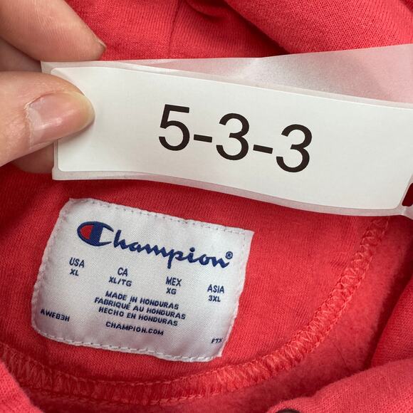 Champion Hoodie Womens X Large Pink Powerblend Fleece Knit Hoodie Cotton - Picture 3 of 7